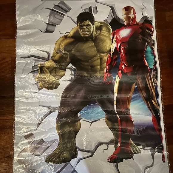The‎ Hulk & Iron Man Wall Sticker Super Hero - Picture 1 of 2